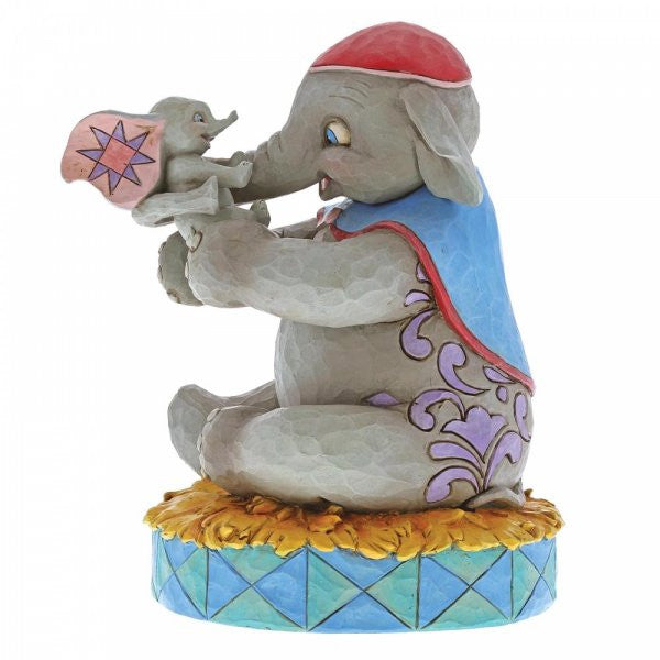 Disney Traditions Mrs Jumbo (Mother) holding Dumbo Elephant (Son) figurine.