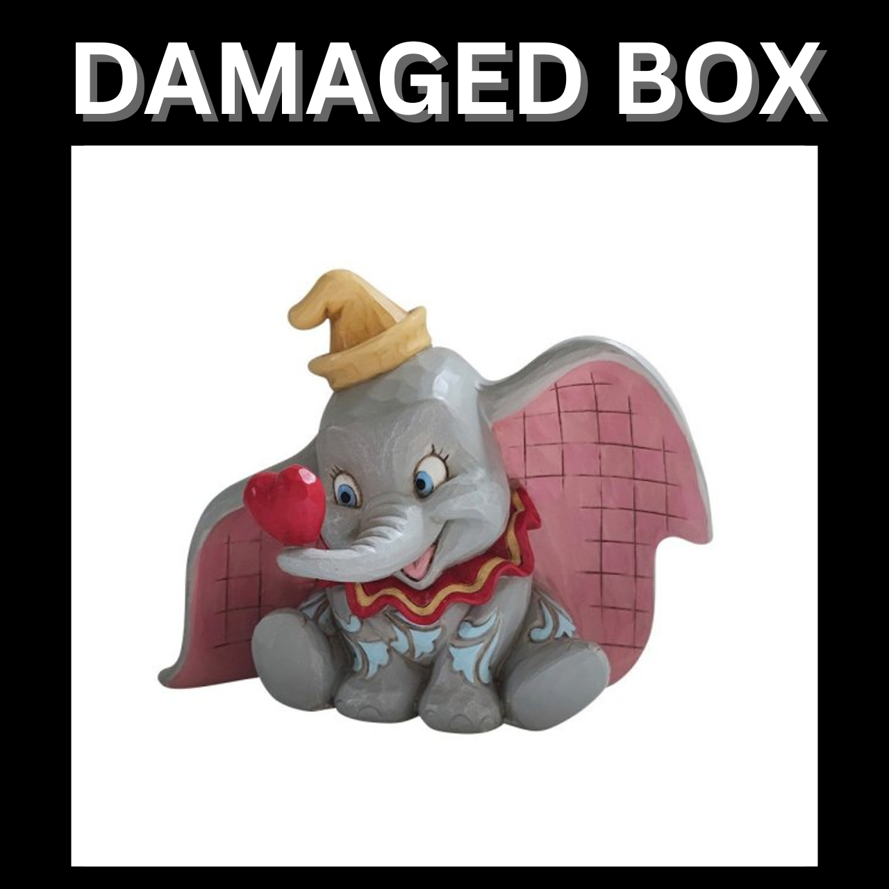 DAMAGED BOX - Disney Traditions Dumbo with Heart Figurine By Jim Shore