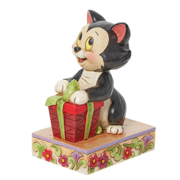 Disney Traditions Festive Feline Figaro Christmas Personality Pose Figurine by Jim Shore 6013065