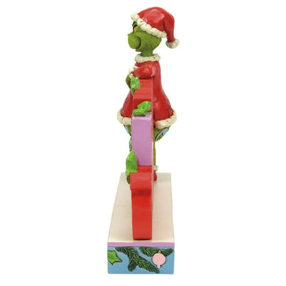 The Grinch Merry Grinch-mas Sign Figurine By Jim Shore 6015221
