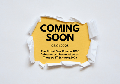 Yellow 'Coming Soon' sign with text on a white background