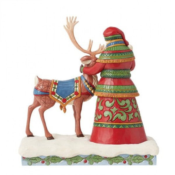 Heartwood Creek By Jim Shore Santa With Reindeer Figurine 6015498