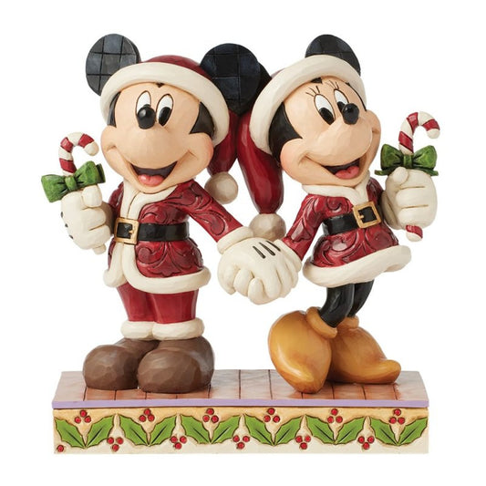 Disney Traditions Candy Cane Christmas (Mickey & Minnie With Candy Canes) Figurine By Jim Shore 6016882