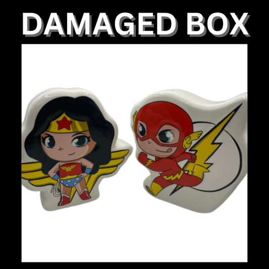 DAMAGED BOX - DC Super Heroes 'Wonder Woman' and 'The Flash' Double Pack Money Banks