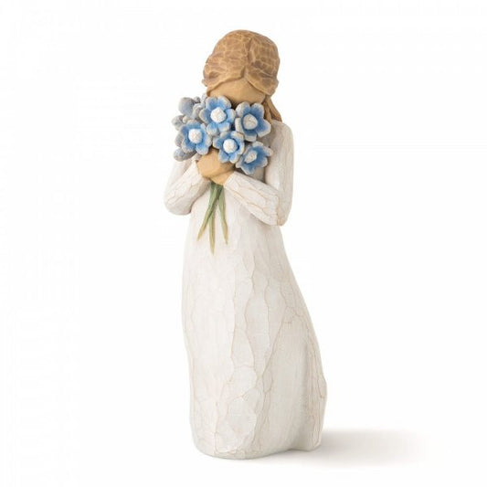 Willow Tree Figurine depicting a girl holding a bunch of flowers