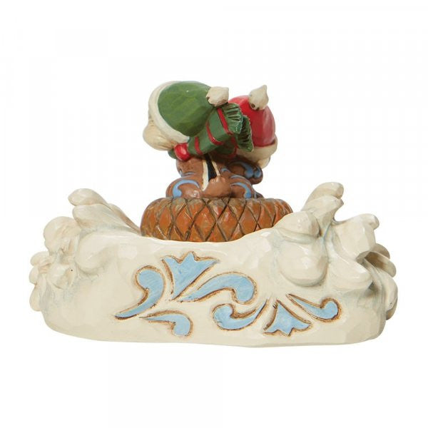 Disney Traditions Chip 'n' Dale Sledding in an acorn sled figurine