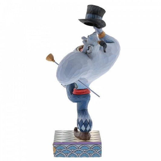 Disney Traditions Genie from Aladdin dances along with a cane and top hat figurine