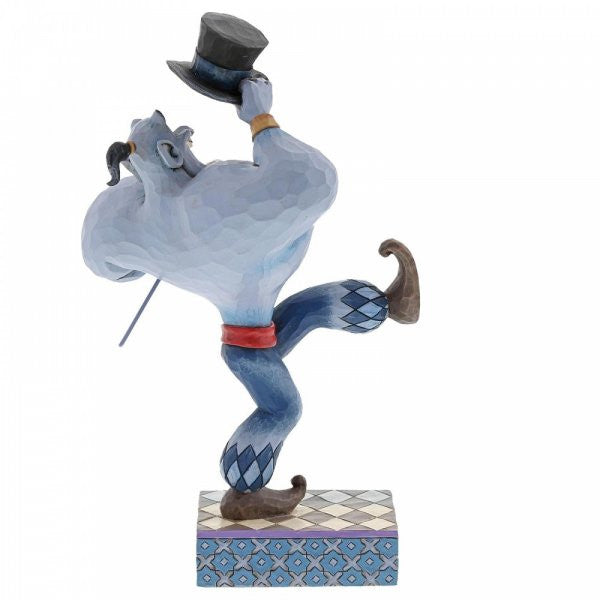 Disney Traditions Genie from Aladdin dances along with a cane and top hat figurine