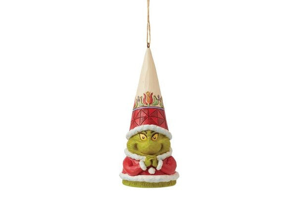 Grinch Gnome with Hands Clenched Hanging Ornament Figurine By Jim Shore 6012710