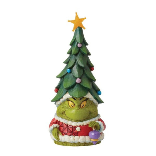 Grinch Gnome with Christmas Tree Hat Figurine By Jim Shore 6012703