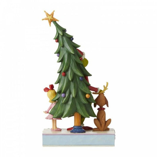 The Grinch, Max and Cindy Decorating A Christmas Tree Figurine By Jim Shore