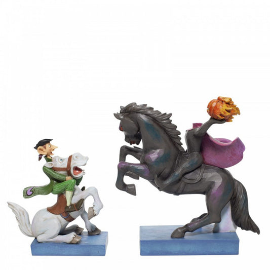 Disney Traditions the Headless Horseman and Ichabod from Sleepy Hollow figurine