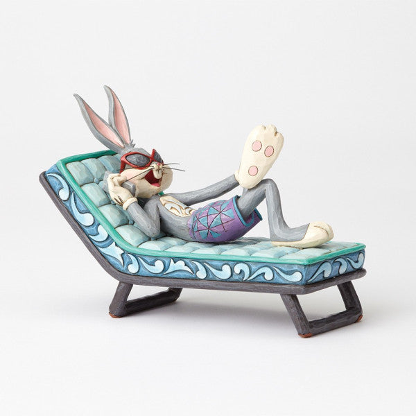 Looney Tunes Hollywood Hare (Bugs Bunny) Figurine By Jim Shore - Bugs Bunny on a deckchair