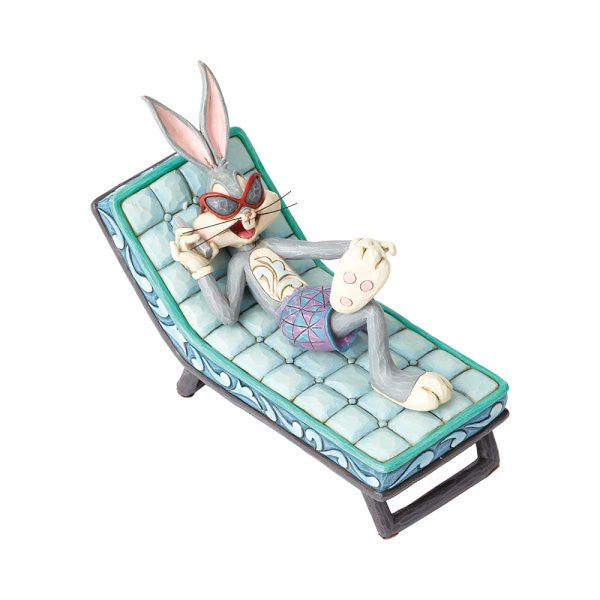 Looney Tunes Hollywood Hare (Bugs Bunny) Figurine By Jim Shore - Bugs Bunny on a deckchair