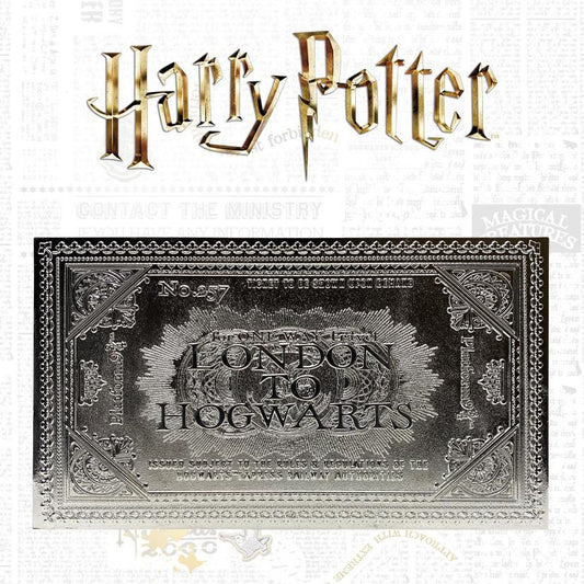 Harry Potter Hogwarts Express Silver Replica Ticket
