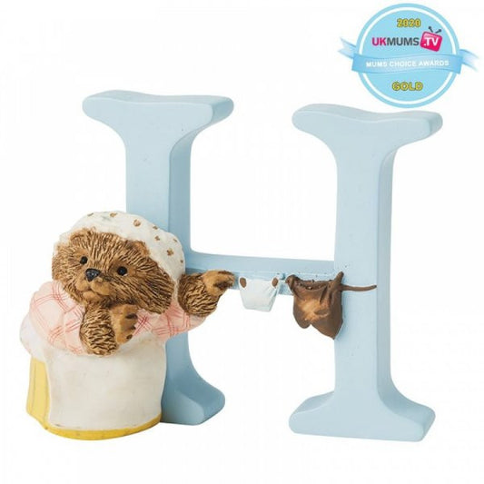 Beatrix potter freestanding alphabet letter H - Mrs. Tiggy-Winkle figurine