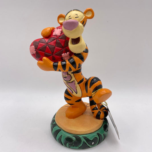 Disney Traditions Heartfelt Hug Tigger Holding Heart Figurine Signed by Jim Shore 6008073