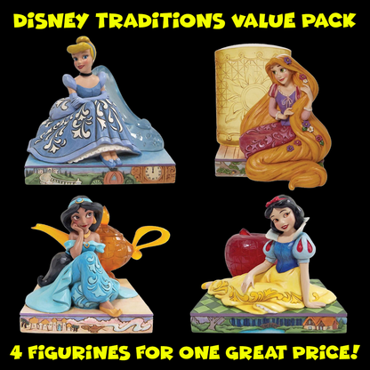 Disney Traditions Princess with icon Bundle of 4 Figurines