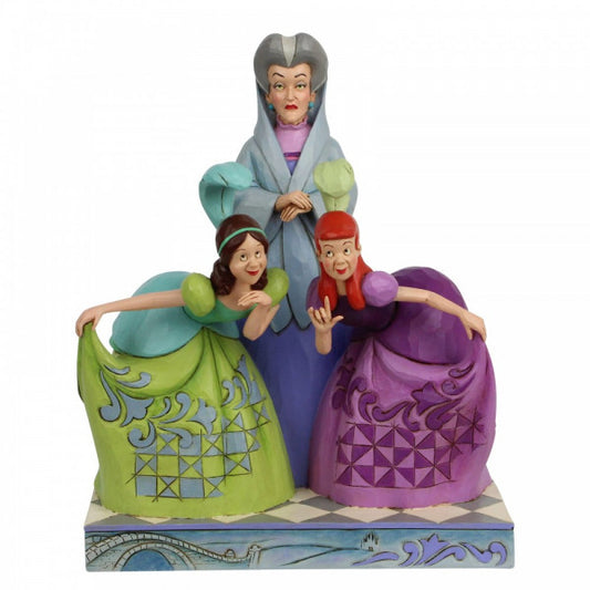 Disney Traditions Lady Tremaine, Anastasia and Drizella, the Ugly Sisters in Cinderella figurine