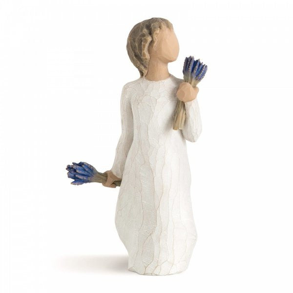 Willow Tree Lavender Grace Figurine of a girl holding bunches of lavender