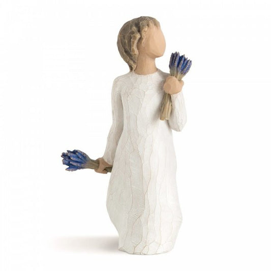 Willow Tree Lavender Grace Figurine of a girl holding bunches of lavender