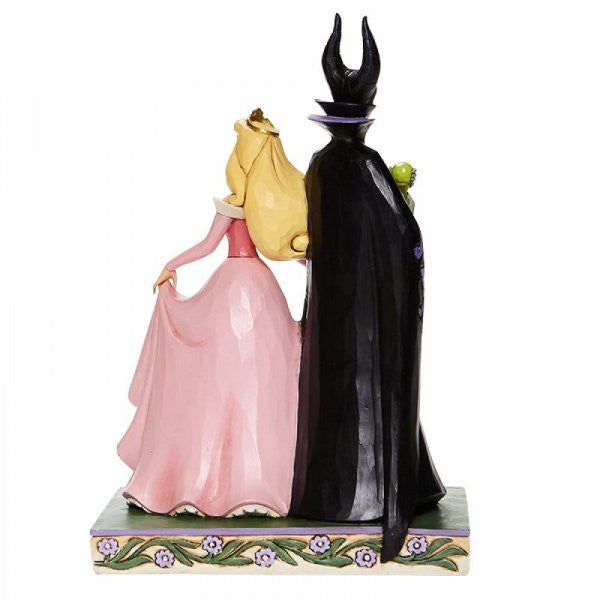 Disney Traditions Maleficent & Aurora from Sleeping Beauty stand back to back figurine