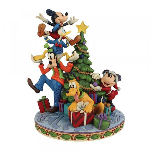 Disney Traditions Merry Tree Trimming Figurine By Jim Shore 6008979
