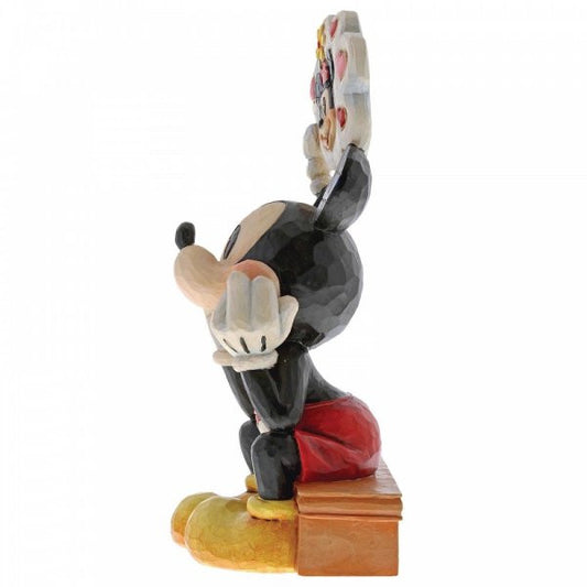 Disney Traditions Mickey Mouse with thought bubble featuring Minnie mouse figurine