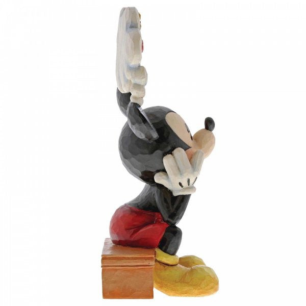 Disney Traditions Mickey Mouse with thought bubble featuring Minnie mouse figurine