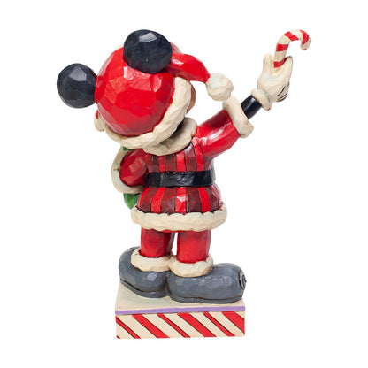 Disney Traditions Mickey Mouse dressed as Santa with Candy Canes figurine