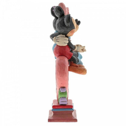 Disney Traditions Mickey & Minnie Mouse sat on a heart figurine