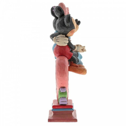 Disney Traditions Mickey & Minnie Mouse sat on a heart figurine