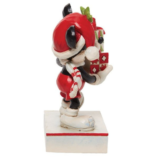 Disney Traditions Mickey with Stack of Presents Figurine By Jim Shore