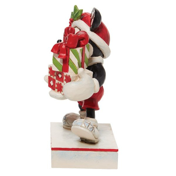 Disney Traditions Mickey with Stack of Presents Figurine By Jim Shore