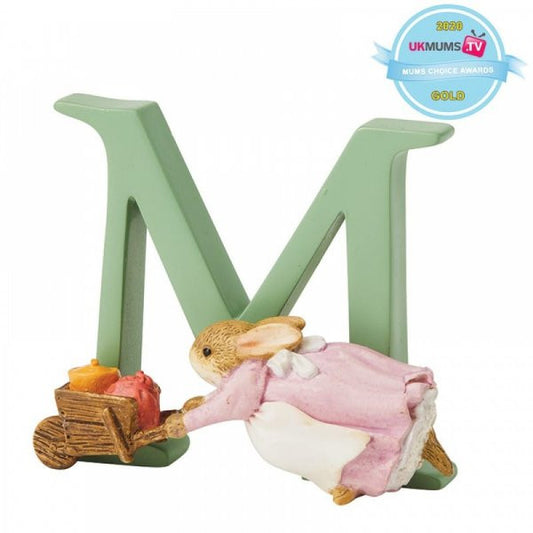 Beatrix potter freestanding alphabet letter "M" - Cecily Parsley figurine