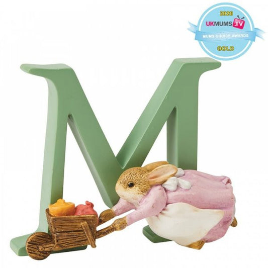 Beatrix potter freestanding alphabet letter "M" - Cecily Parsley figurine
