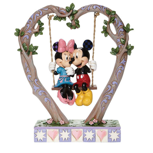 Disney Traditions Sweethearts in Swing (Mickey & Minnie on Swing) Figurine By Jim Shore