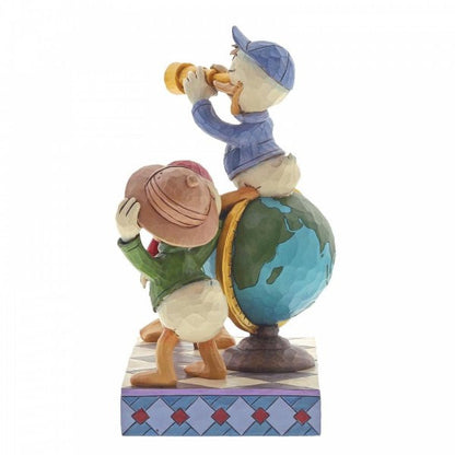 Disney Traditions Huey, Dewie & Louie with the World globe figurine