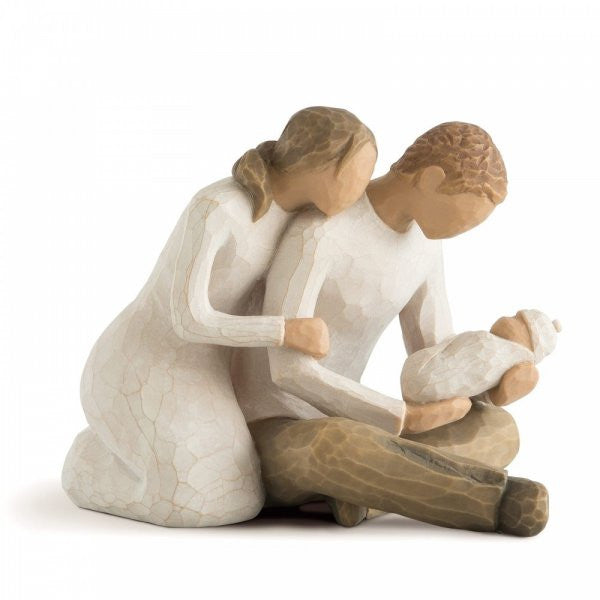 Willow Tree Figurine depicting a couple with a newborn baby