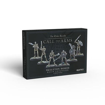 Modiphius’ The Elder Scrolls Call To Arms Skeleton Horde includes six detailed Skeleton Warriors with weapons and shields—an ideal expansion for your Elder Scrolls miniatures collection.
