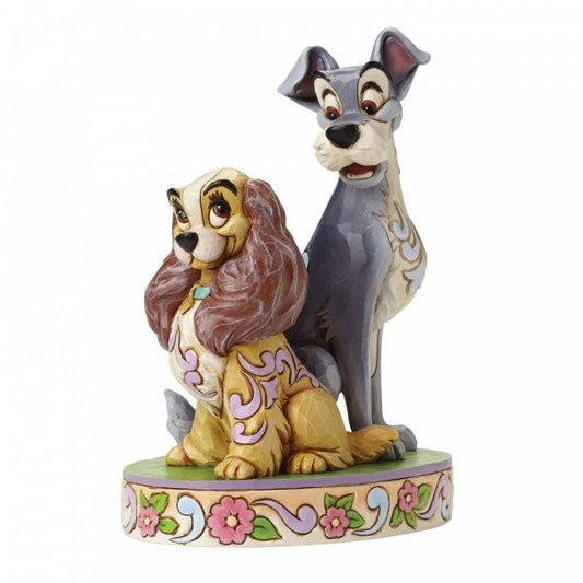 Disney Traditions Lady and the Tramp side by side figurine