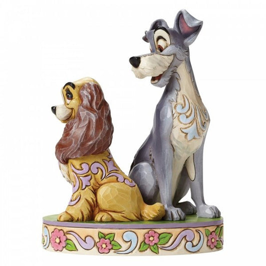 Disney Traditions Lady and the Tramp side by side figurine