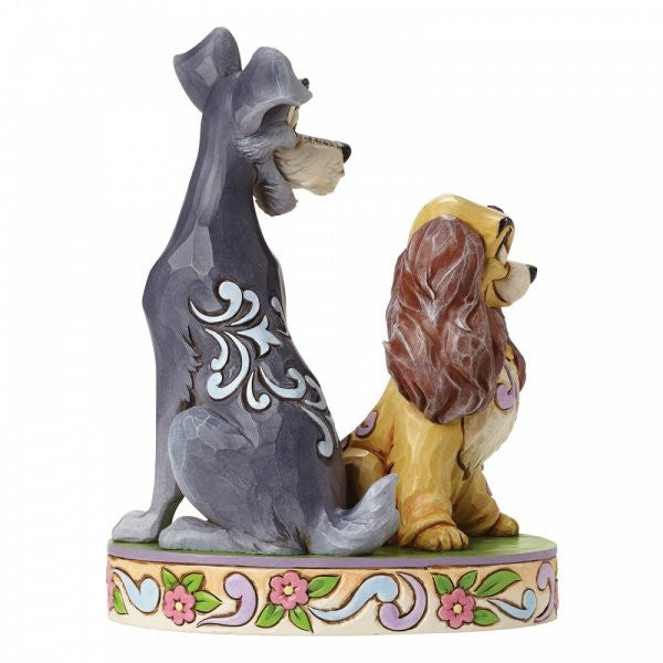 Disney Traditions Lady and the Tramp side by side figurine