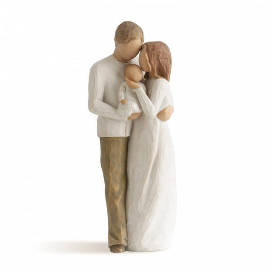 Willow Tree Figurine depicting a couple holding a baby