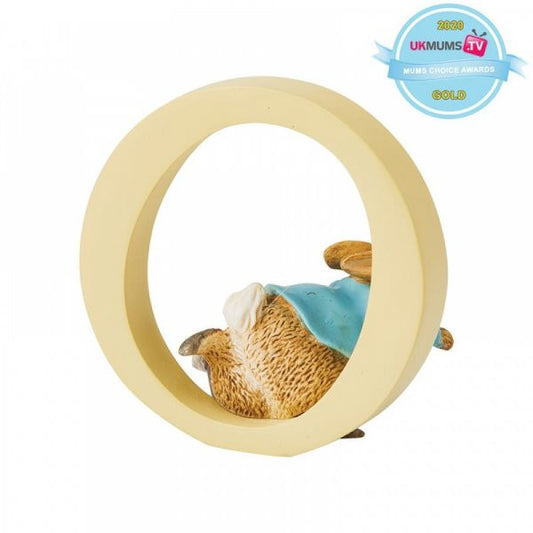 Beatrix potter freestanding alphabet letter O - Peter Rabbit Running figurine