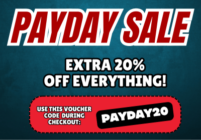 Save more with our Payday Sale!
Get 20% Off With Voucher Code PAYDAY20
Offer valid until 2PM on 31st October - Mobile Banner