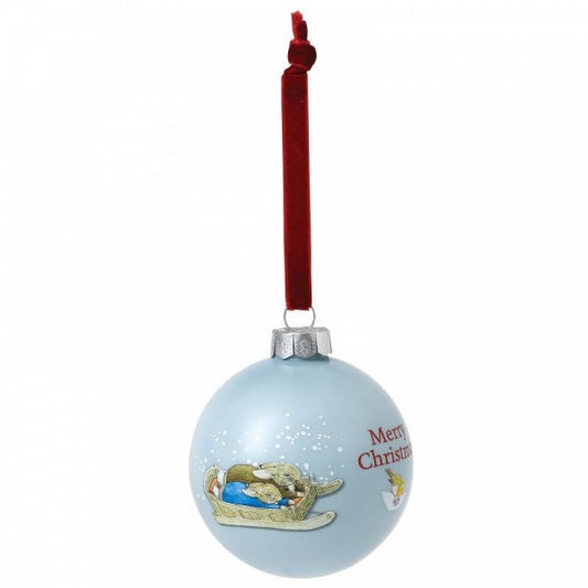 Peter & Benjamin's Fun in the Snow Christmas Bauble