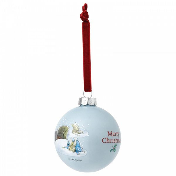 Peter & Benjamin's Fun in the Snow Christmas Bauble