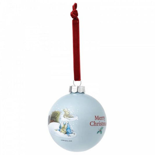 Peter & Benjamin's Fun in the Snow Christmas Bauble