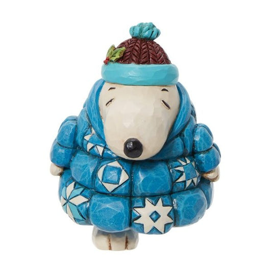 Snoopy in a Puffer Jacket Mini Christmas Figurine By Jim Shore 6013049